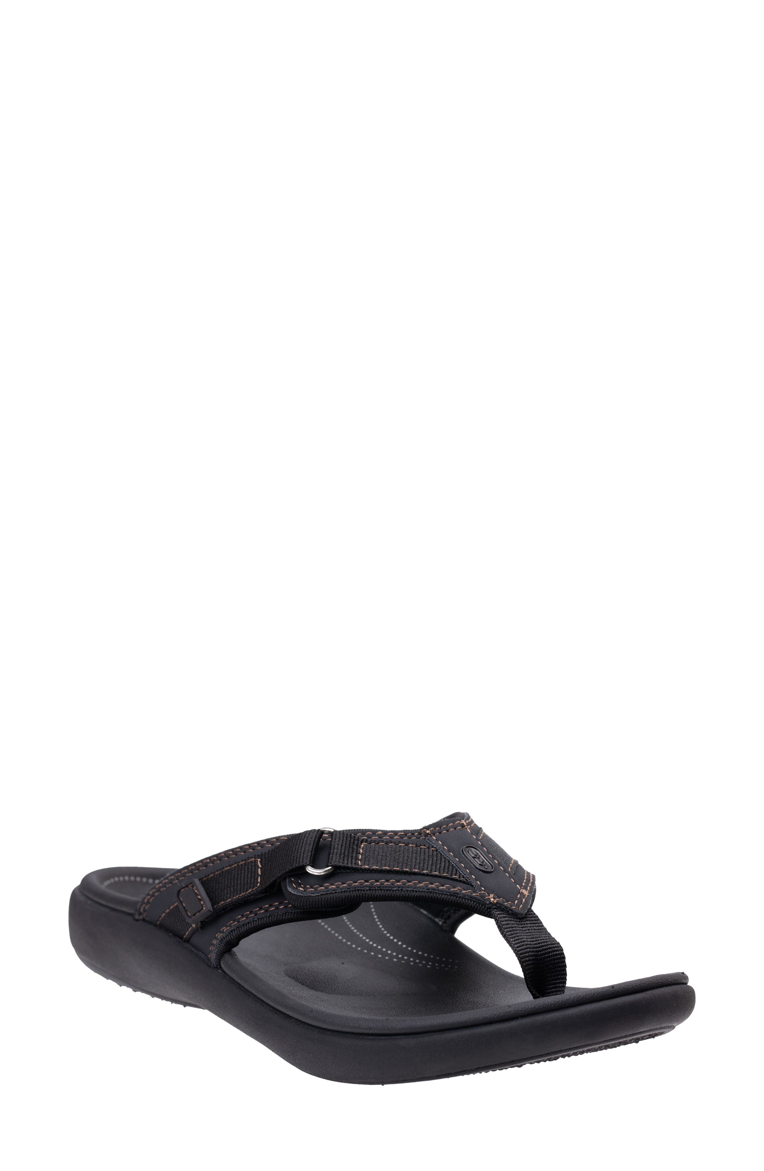 Revitalign Yumi Northfork Flip Flop, Main, color, Black