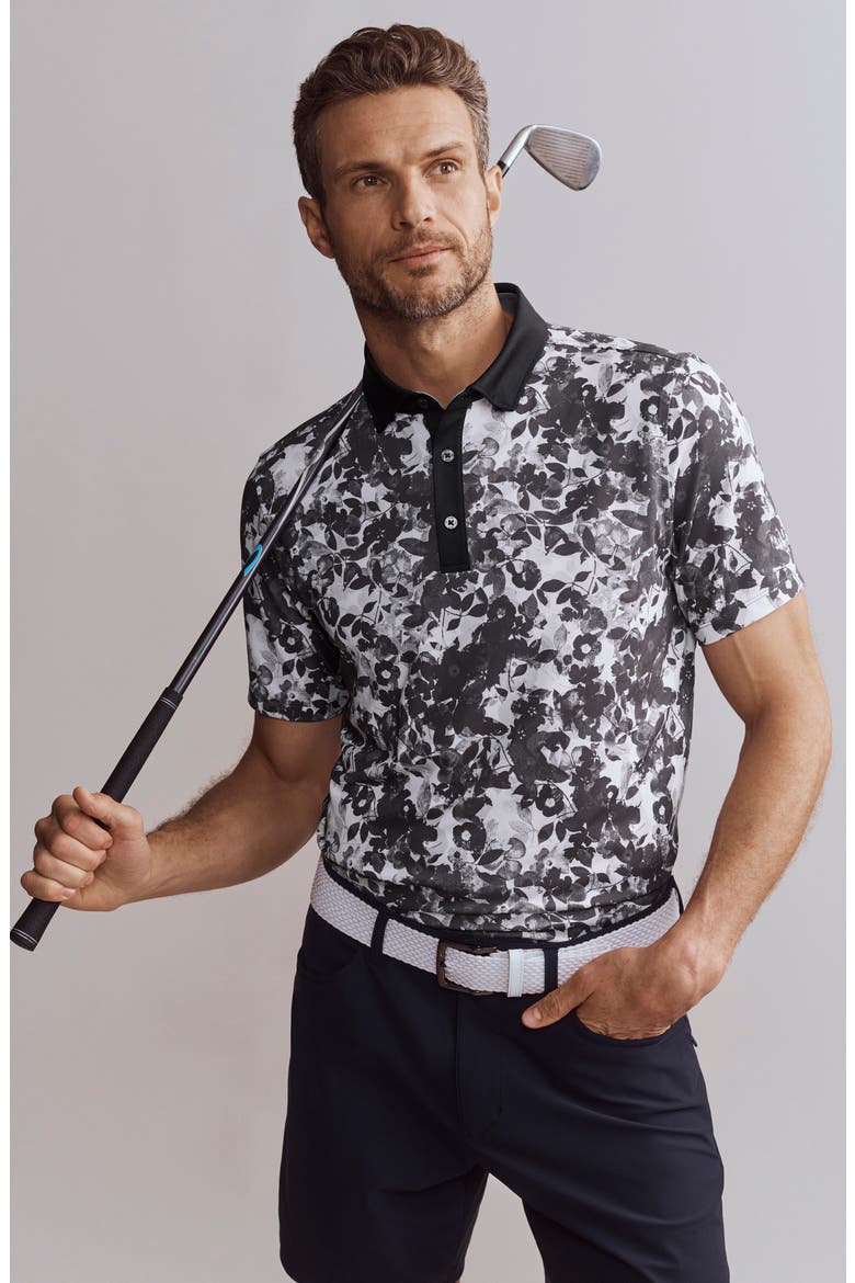 Floral Performance Golf Polo, Alternate, color, SLEET GRAY FLORAL CAMO