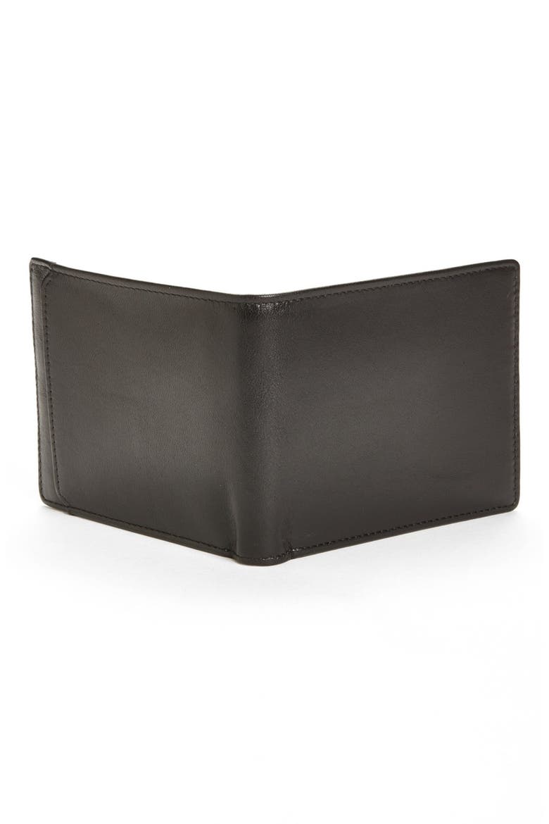 Collins Calfskin Billfold, Alternate, color, BLACK/ BLUE