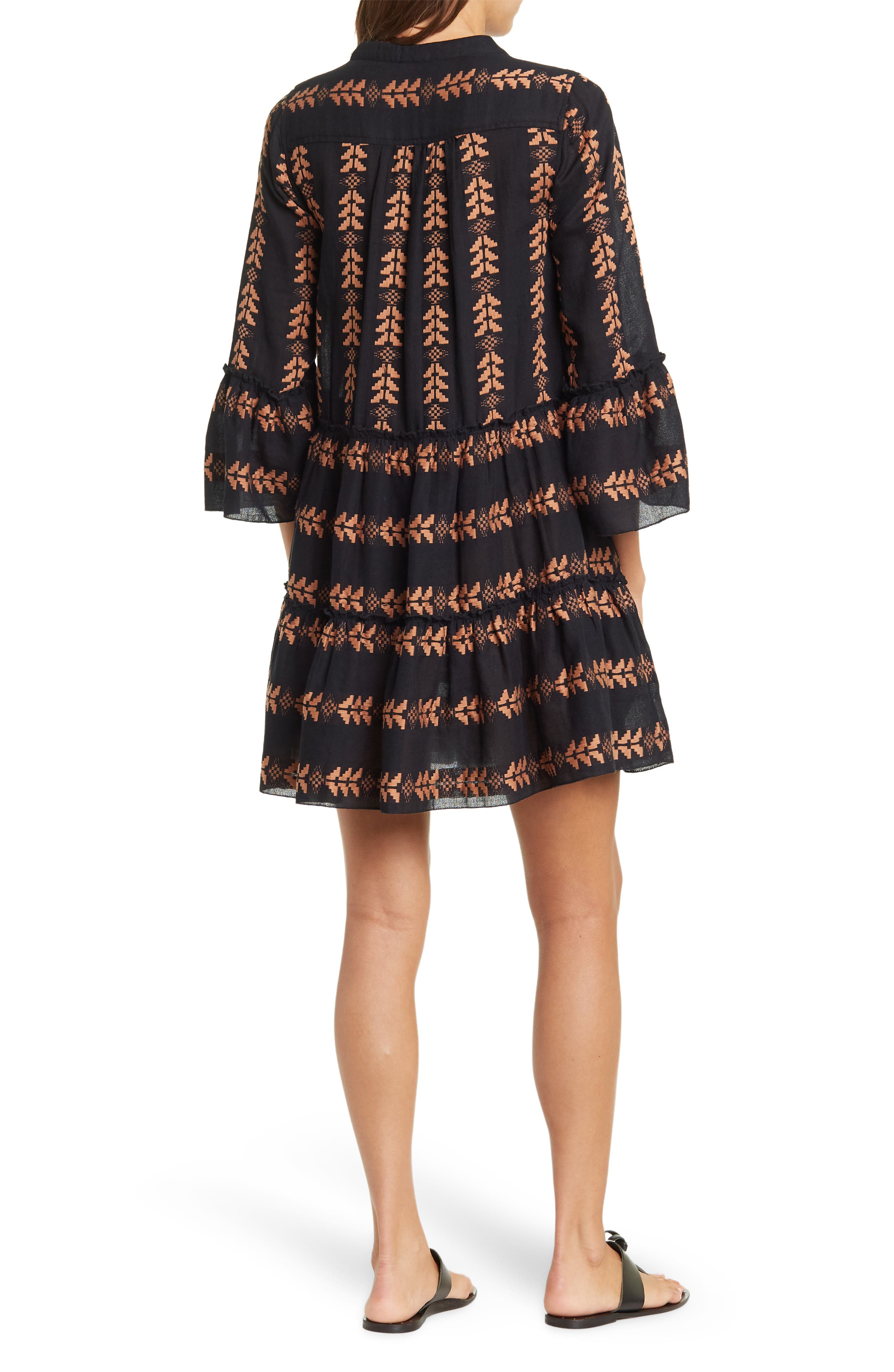 Elan Split Neck Tiered Dress (Women) | Nordstromrack
