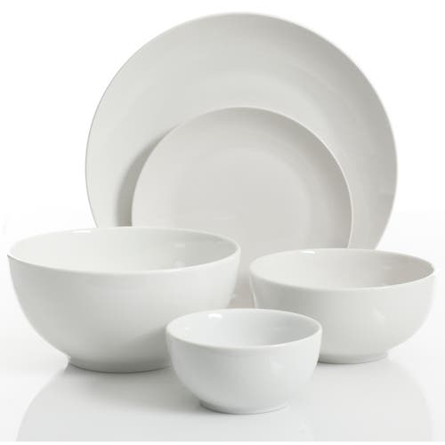 Gibson All U Need 60 Piece Ceramic Dinnerware Combo Set With Drinkware And Flatware In White