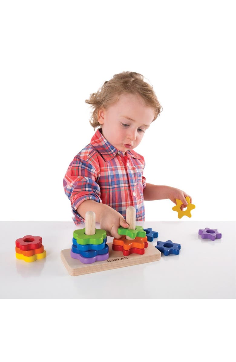 Kaplan Early Learning Company Wooden Flower Twist Sorter, Alternate, color, Multicolor