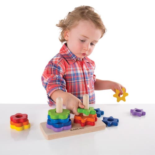 Kaplan Early Learning Company Wooden Flower Twist Sorter In Multi