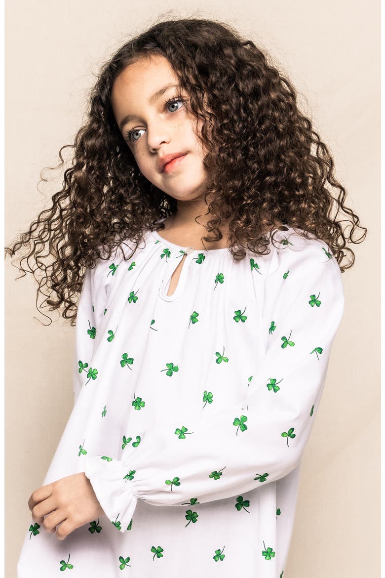 Kids' Delphine Shamrocks Nightgown, Alternate, color, GREEN