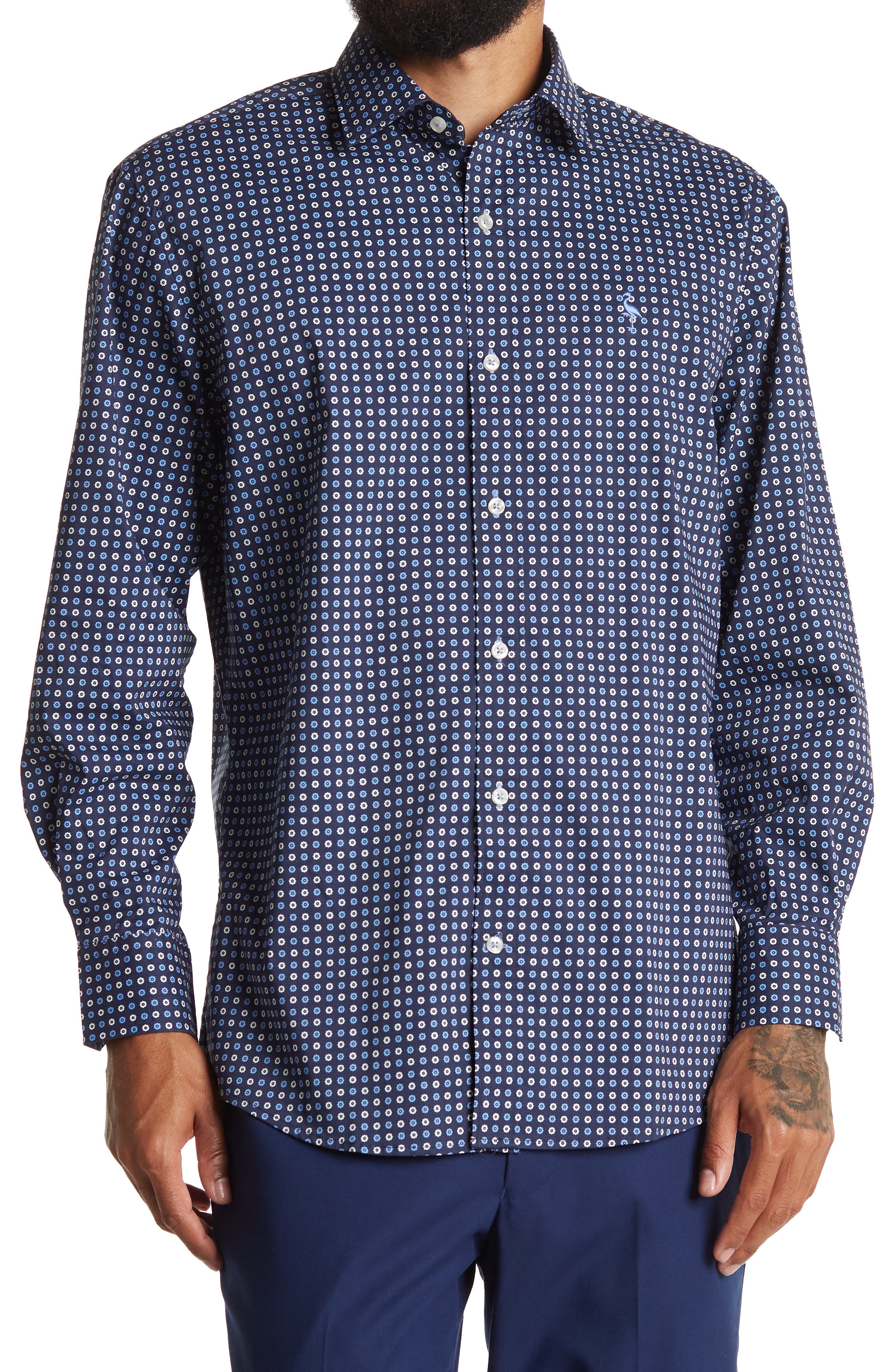 TailorByrd Mini Floral Print Twill Shirt (Men) | Nordstromrack