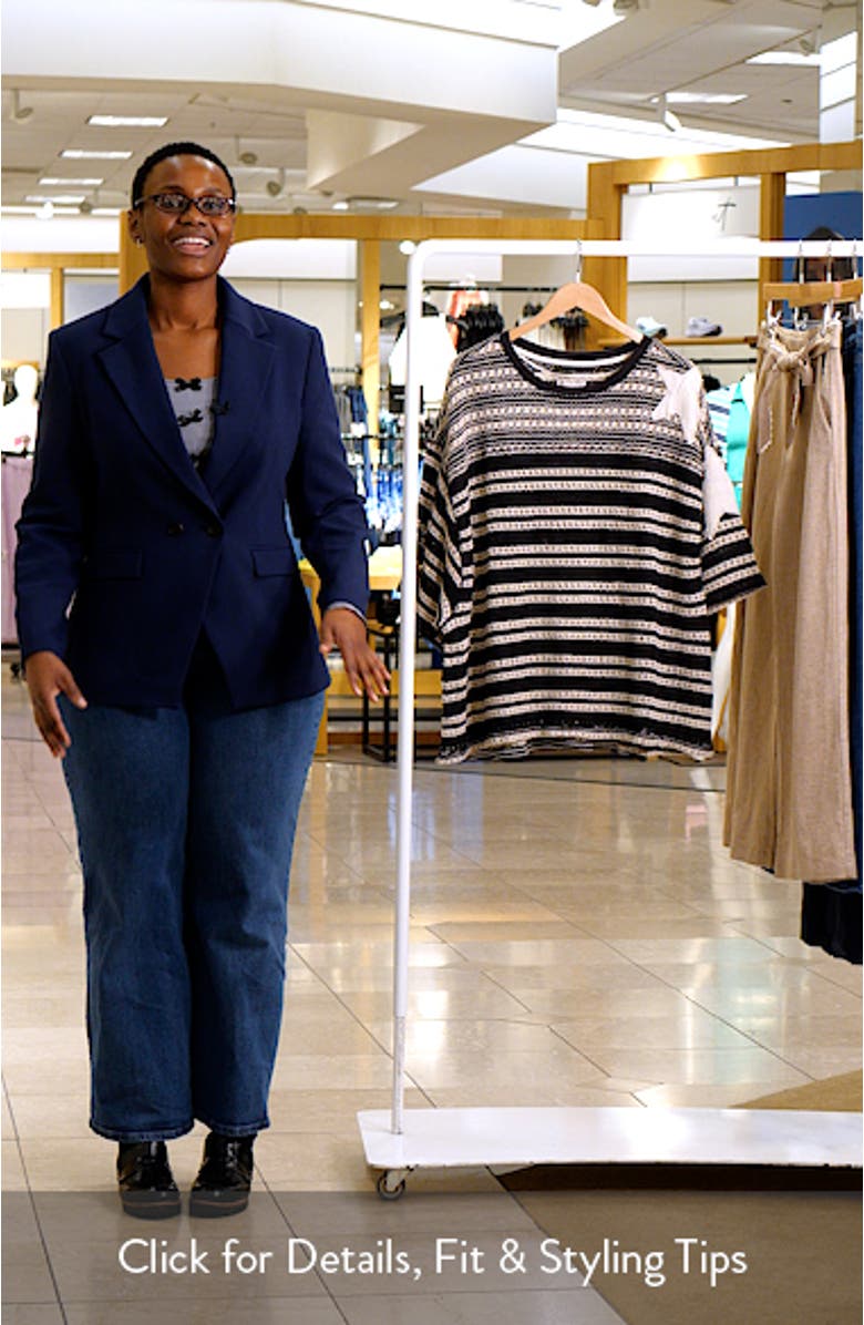 Fun in the Sun Stripe Oversize Crochet T-Shirt, sales video thumbnail