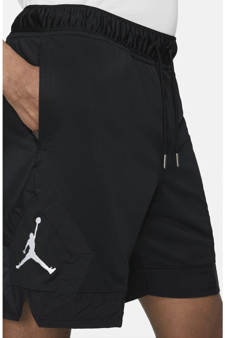 Jumpman Diamond Mesh Basketball Shorts, Alternate, color, BLACK