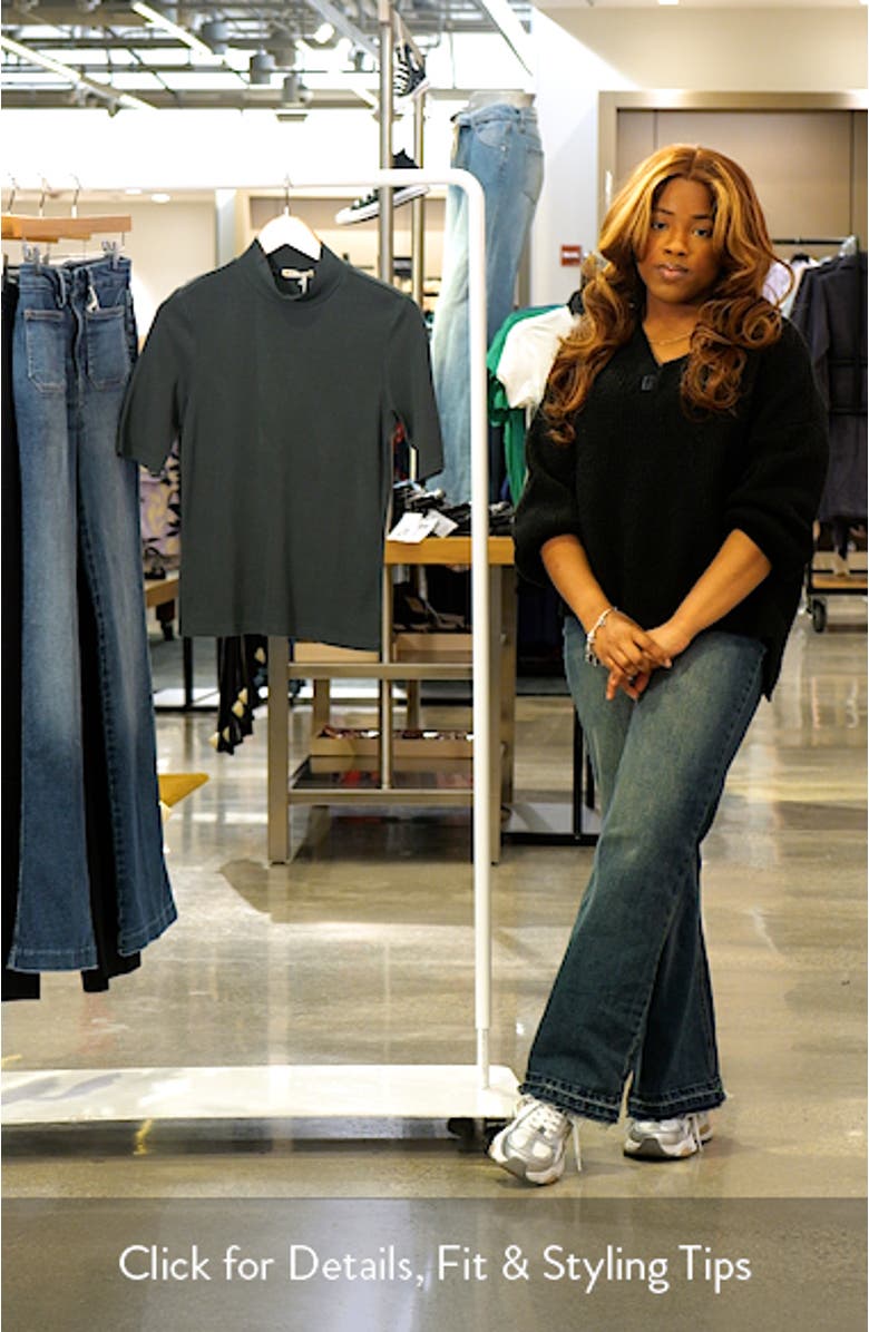 Lexi Short Sleeve Mock Neck Rib Top, sales video thumbnail