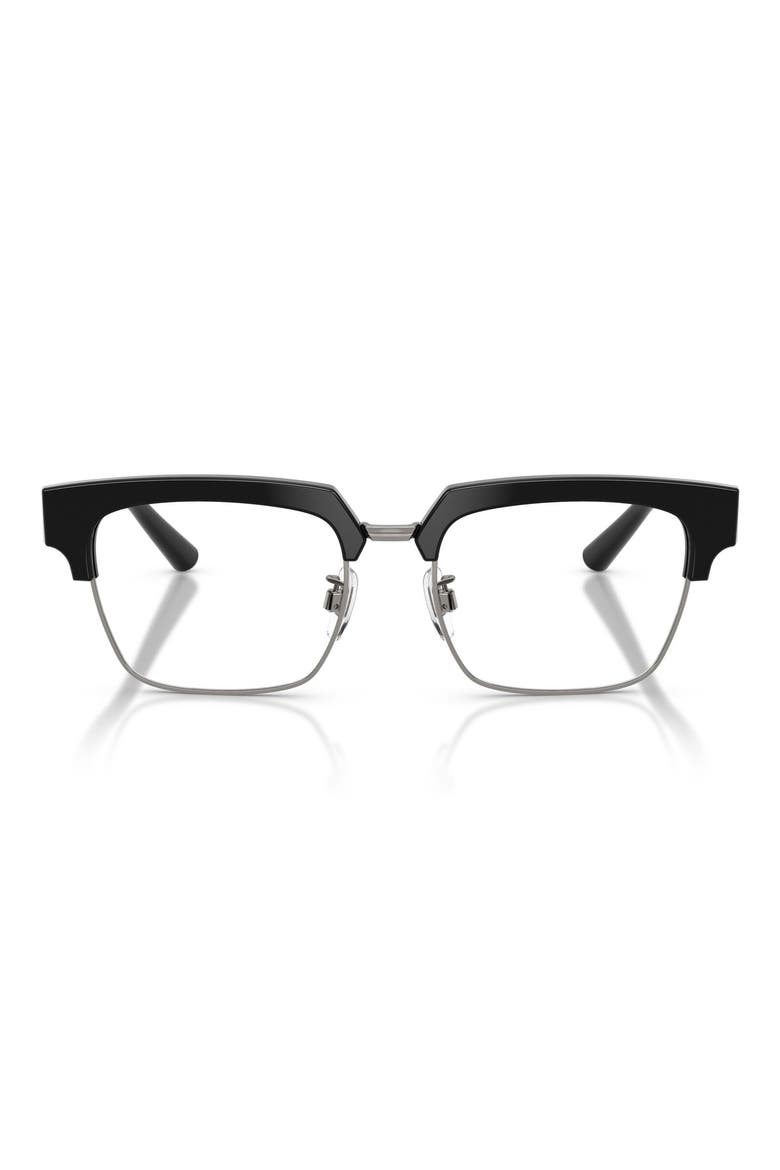 54mm Square Optical Glasses, Main, color, BLACK / PHOTO CLEAR