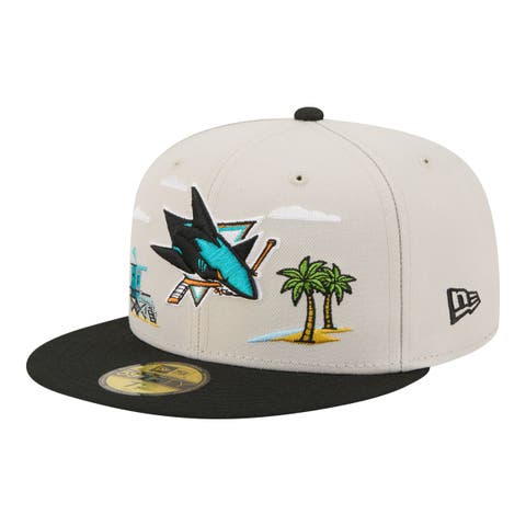 Men's New Era  Tan/Black San Jose Sharks Localized City Icon 59FIFTY Fitted Hat