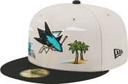 New Era Men's New Era Tan/Black San Jose Sharks Localized City Icon 59FIFTY Fitted Hat