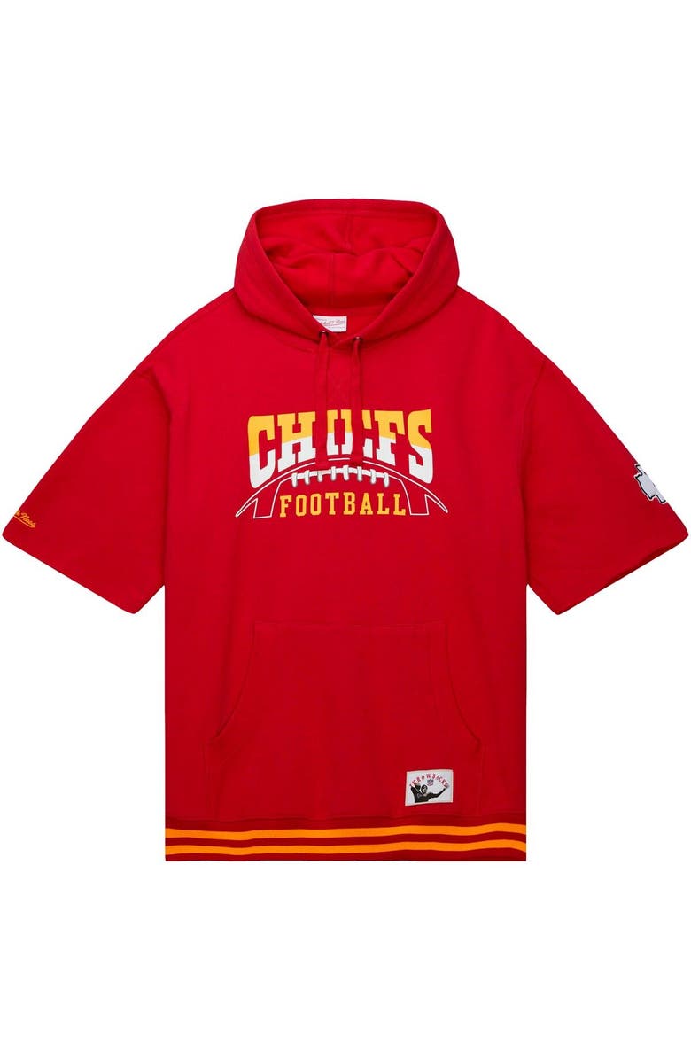 Mitchell & Ness Men's Mitchell & Ness Red Kansas City Chiefs Pre-Game Short Sleeve Pullover Hoodie, Alternate, color,