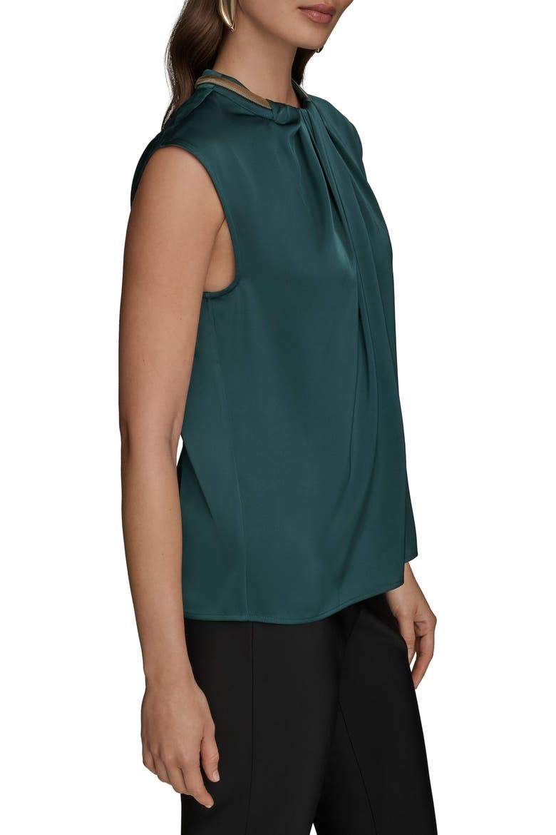 Twist Neck Hardware Sleeveless Top, Alternate, color, HUDSON