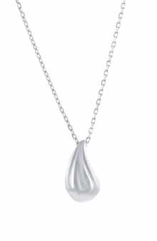 SIMONA Puffed Teardrop Pendant Necklace