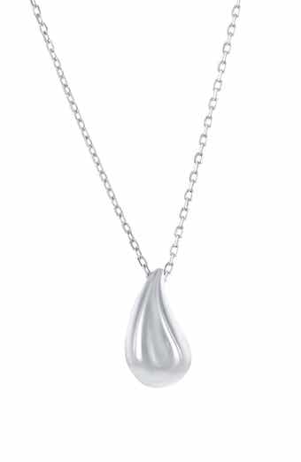 SIMONA Puffed Teardrop Pendant Necklace