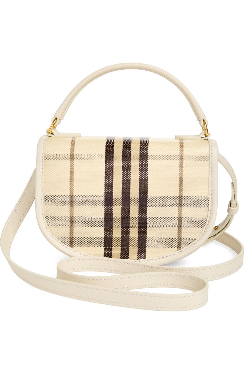 Burberry Mini Highlands Coated Canvas Handbag, Alternate, color, Light Beige