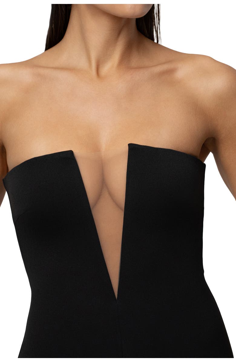 JLUXLABEL Midnight Illusion Maxi Gown, Alternate, color, Black