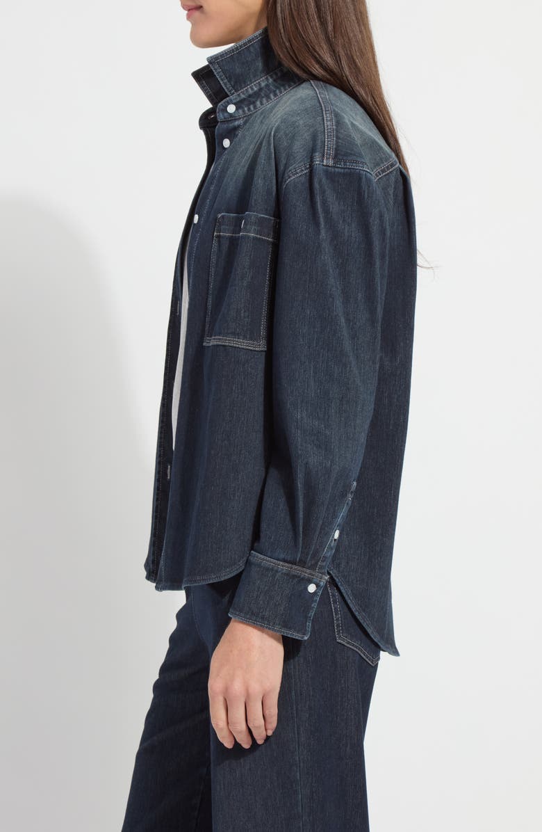 Lysse Cassidy Denim Shacket, Alternate, color, Indigo