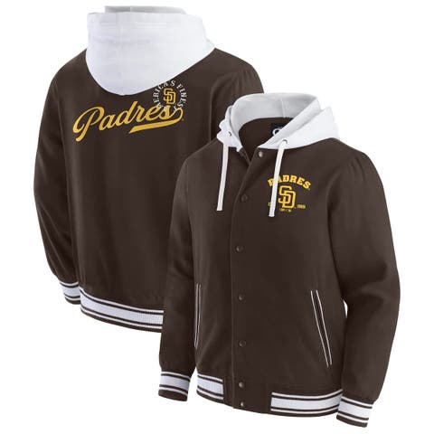 Men's Darius Rucker Collection by Fanatics  Brown San Diego Padres Full-Snap Hooded Jacket