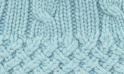Portolano Chunky Cable Knit Beanie In Blue