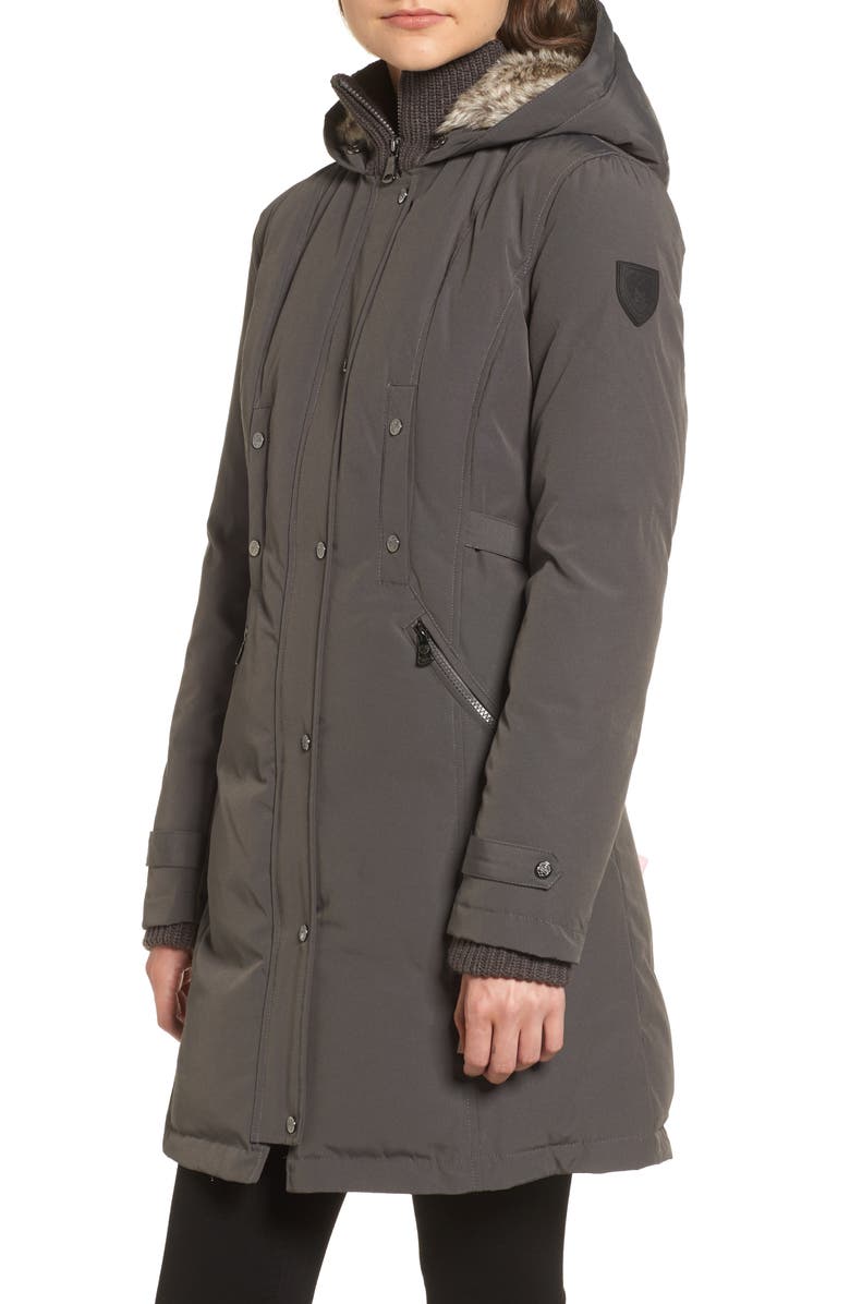 Vince Camuto Faux Fur Trim Down & Feather Fill Parka, Alternate, color,