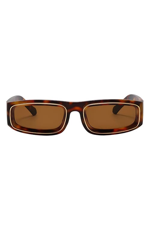 Fifth & Ninth Rae 52mm Polarized Rectangular Sunglasses in Torte /Brown 