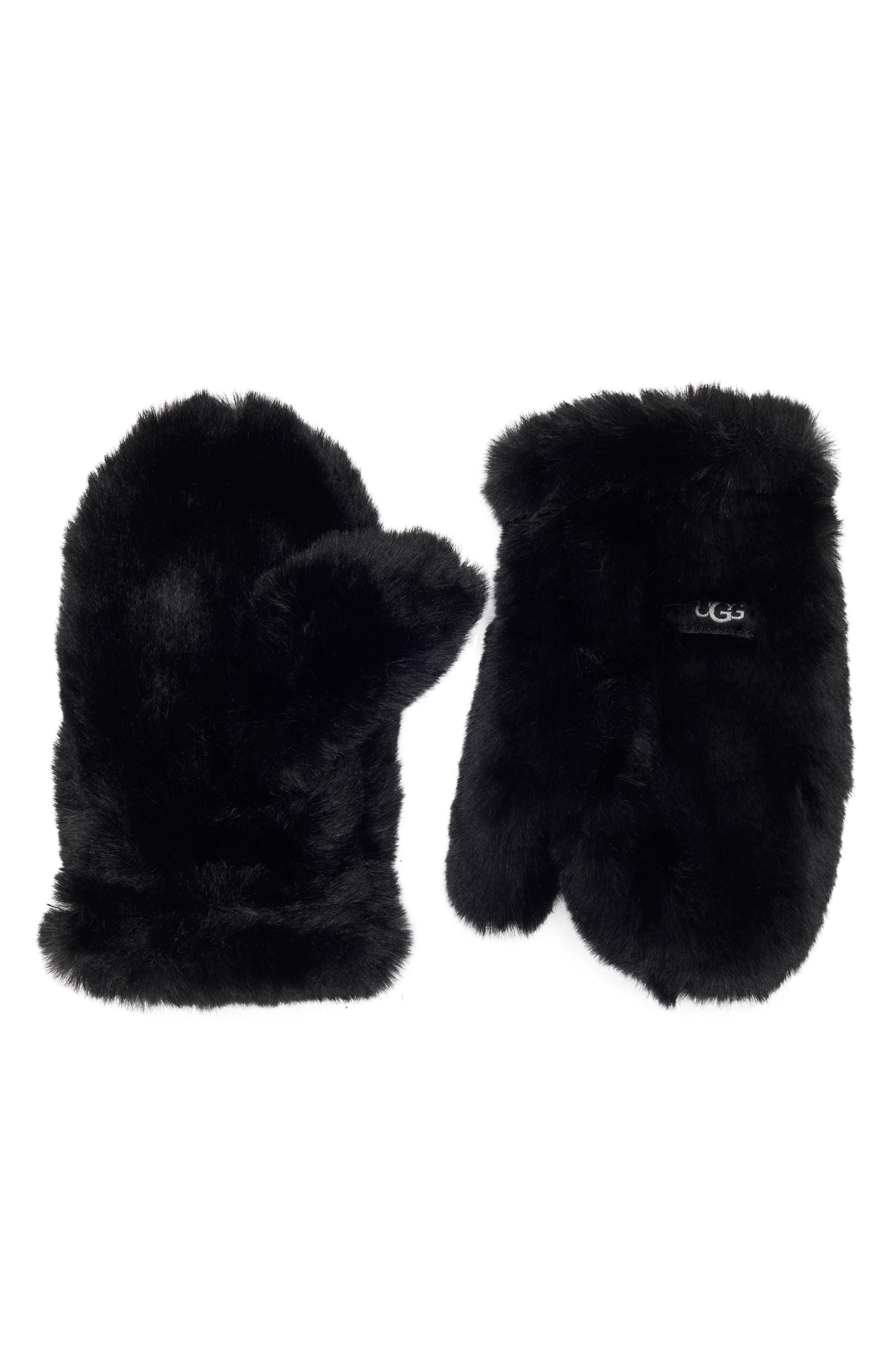 UGG® Kids' Faux Fur Mittens