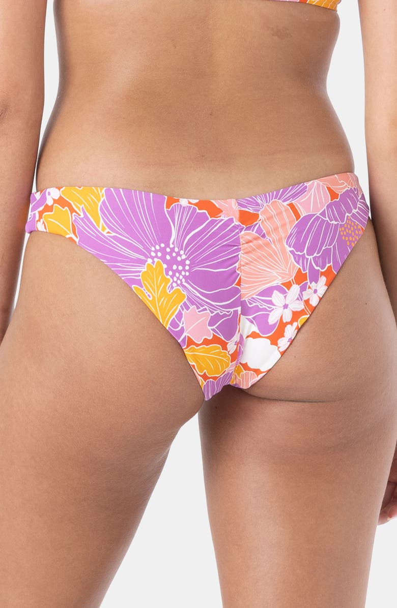 Roxy Bell Blooms Hipster Cheeky Bikini Bottoms, Alternate, color, Lilac Multi