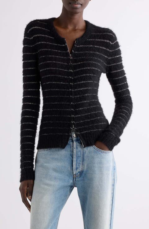 Seona Metallic Stripe Cardigan