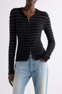 Isabel Marant Seona Metallic Stripe Cardigan