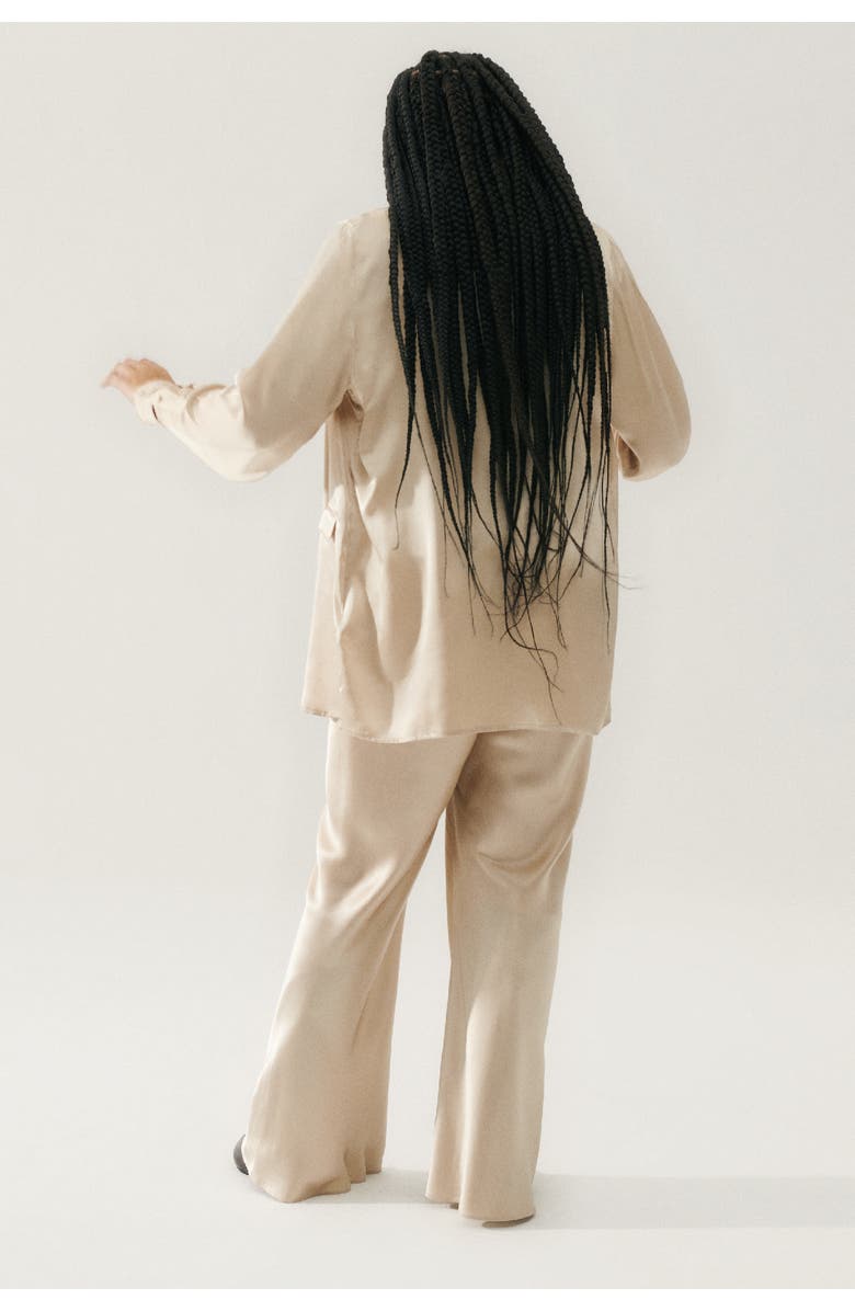 SILK LAUNDRY RELAXED BLAZER HAZELNUT, Alternate, color, Hazelnut