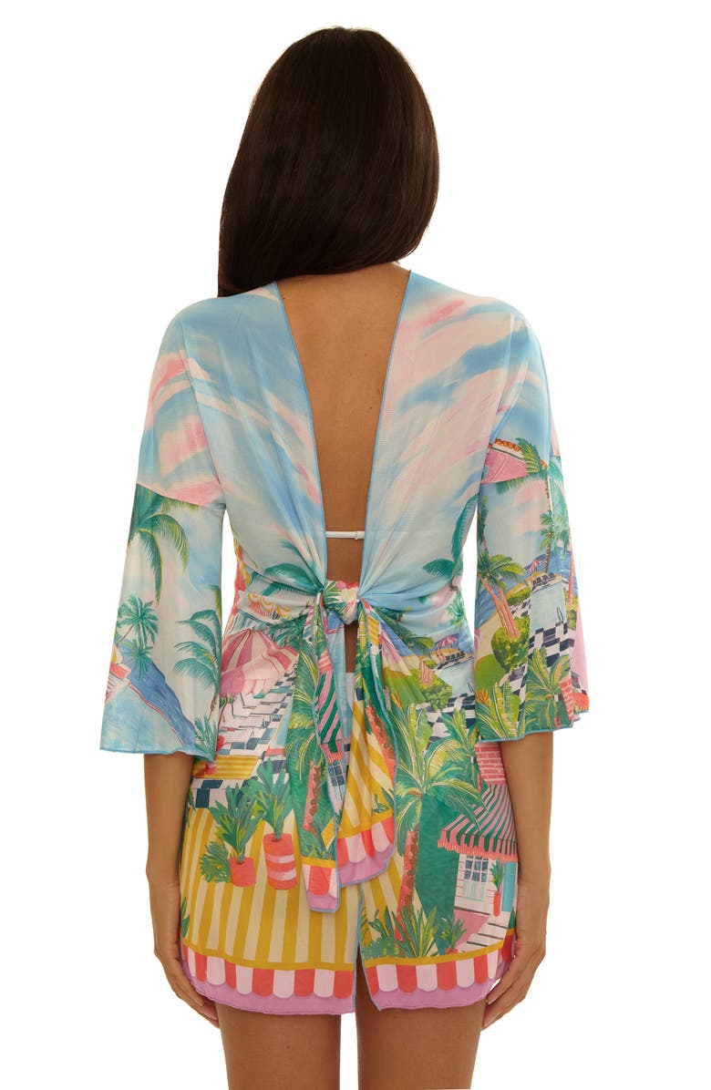 Becca Miami Beach Cover-Up Tunic, Alternate, color, Blue Multi