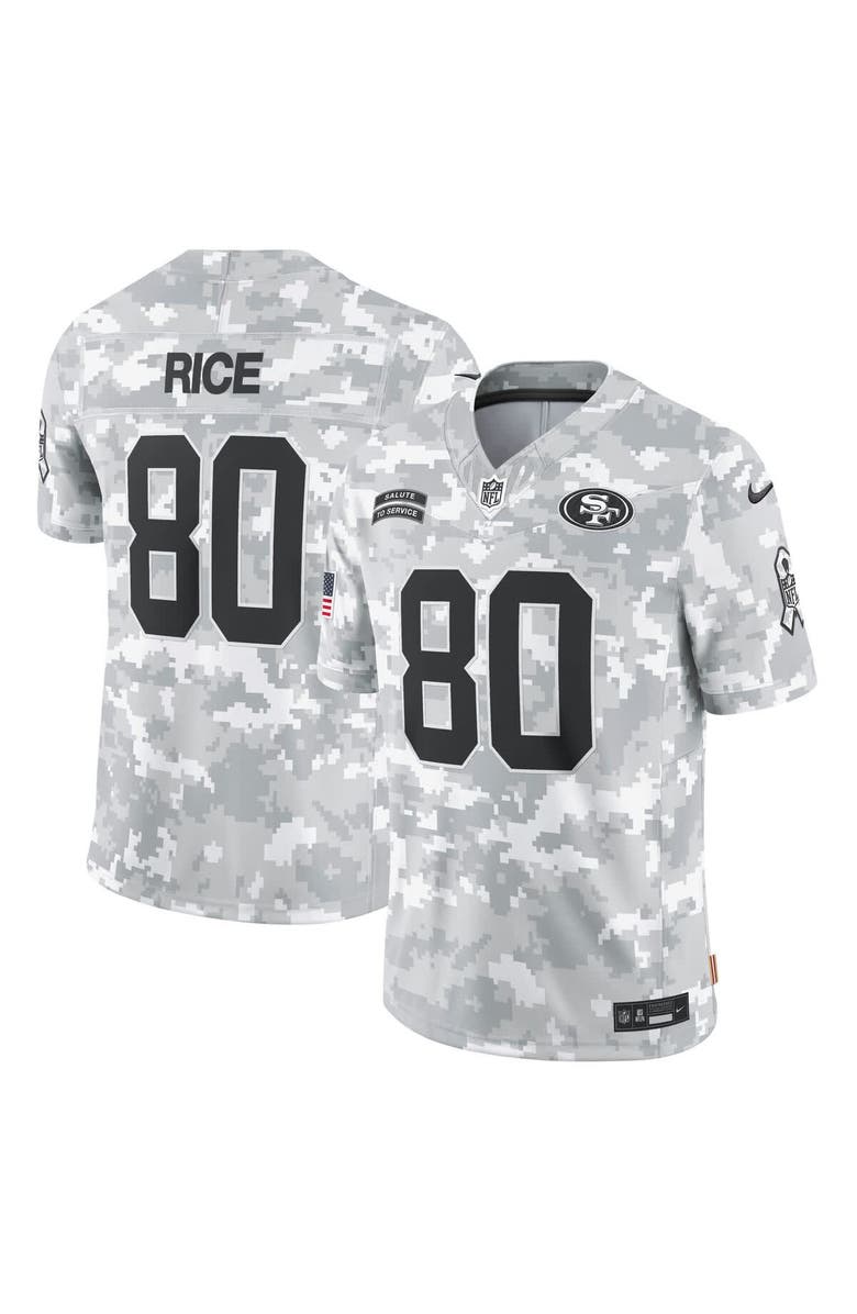 Nike Men's Nike Jerry Rice Arctic Camo San Francisco 49ers 2024 Salute to Service Retired Player Limited Jersey, Main, color, 