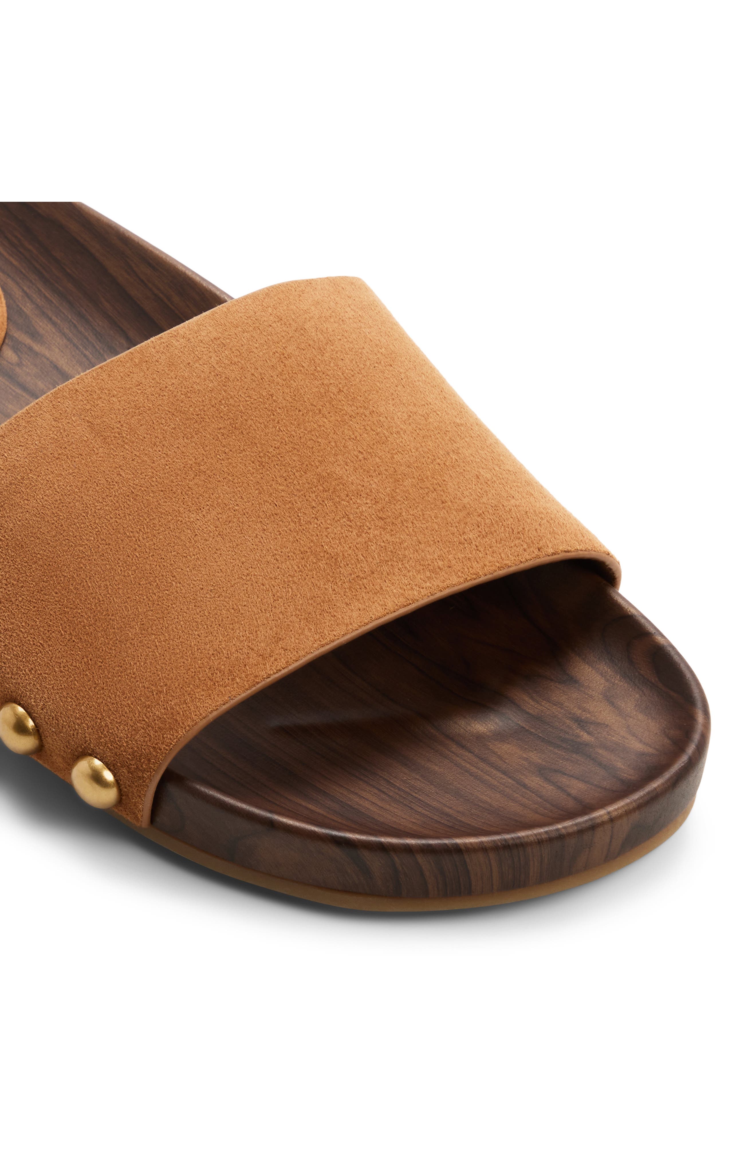 ALDO Rooted Slide Sandal, Alternate, color, Light Brown