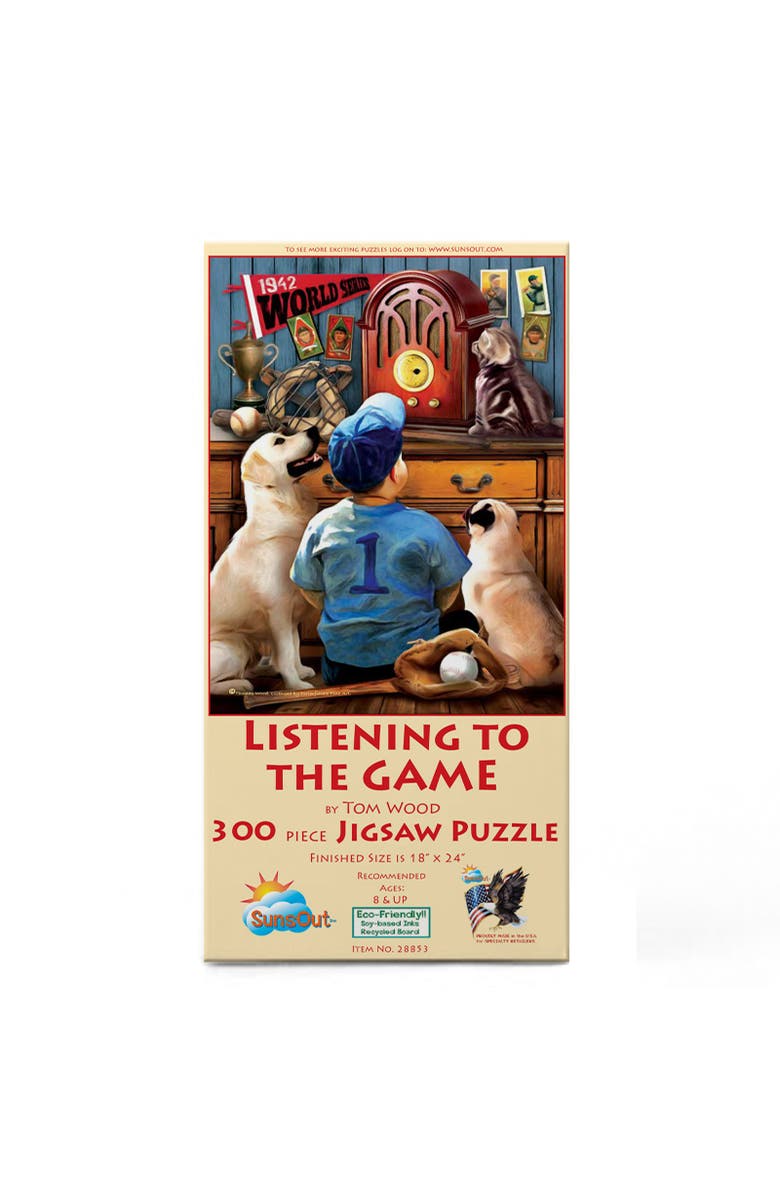 Sunsout Listening to the Game 300 piece Jigsaw Puzzle for Adults, Alternate, color, Multicolor