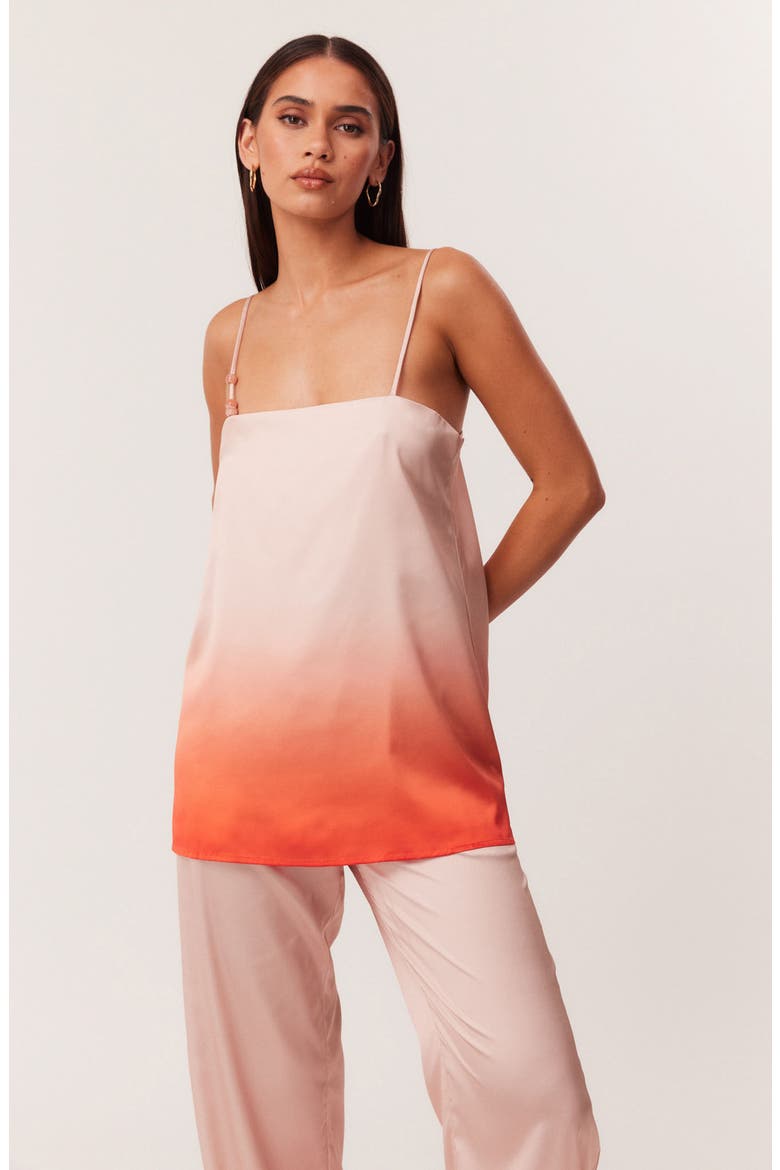Amaya Long Line Ombré Top, Alternate, color, PEACH OMBRE