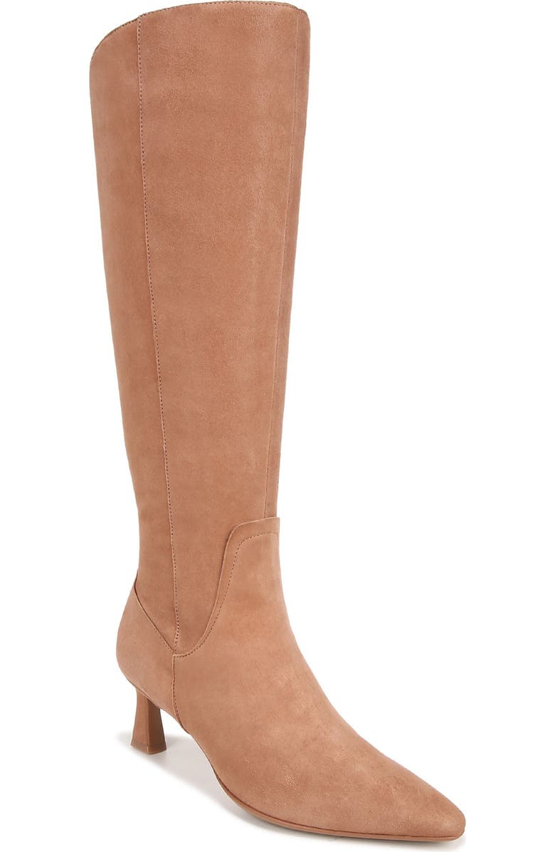 Naturalizer Deesha Knee High Boot, Main, color, Cafe Brown Suede