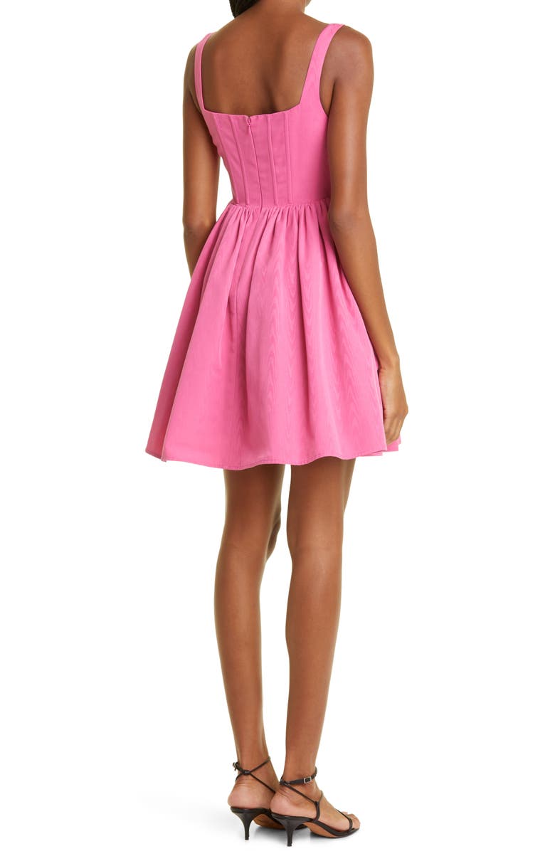 STAUD Landscape Corset Bodice Fit & Flare Dress, Alternate, color, 