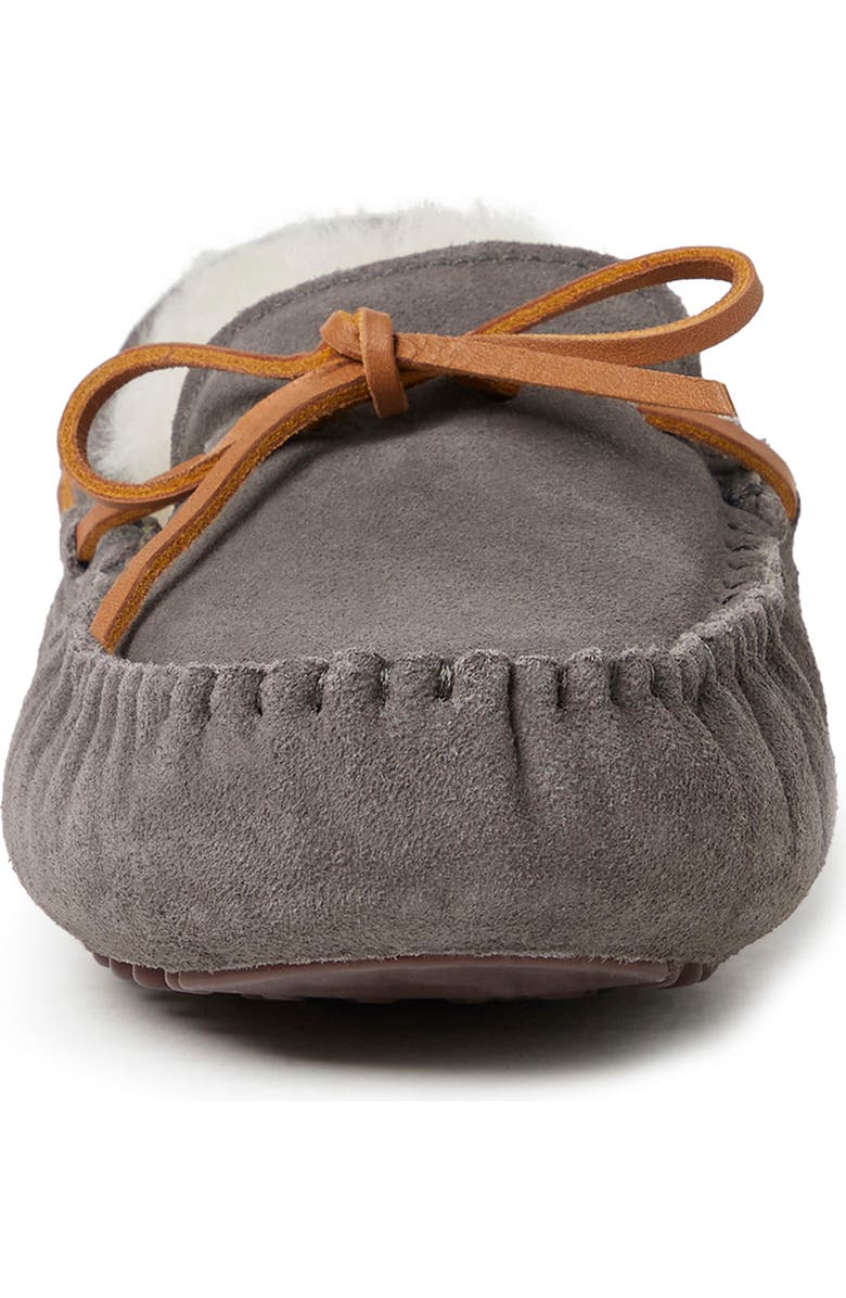 FIRESIDE BY DEARFOAMS Victor Genuine Shearling Slipper - Wide Width Available, Alternate, color, Grey