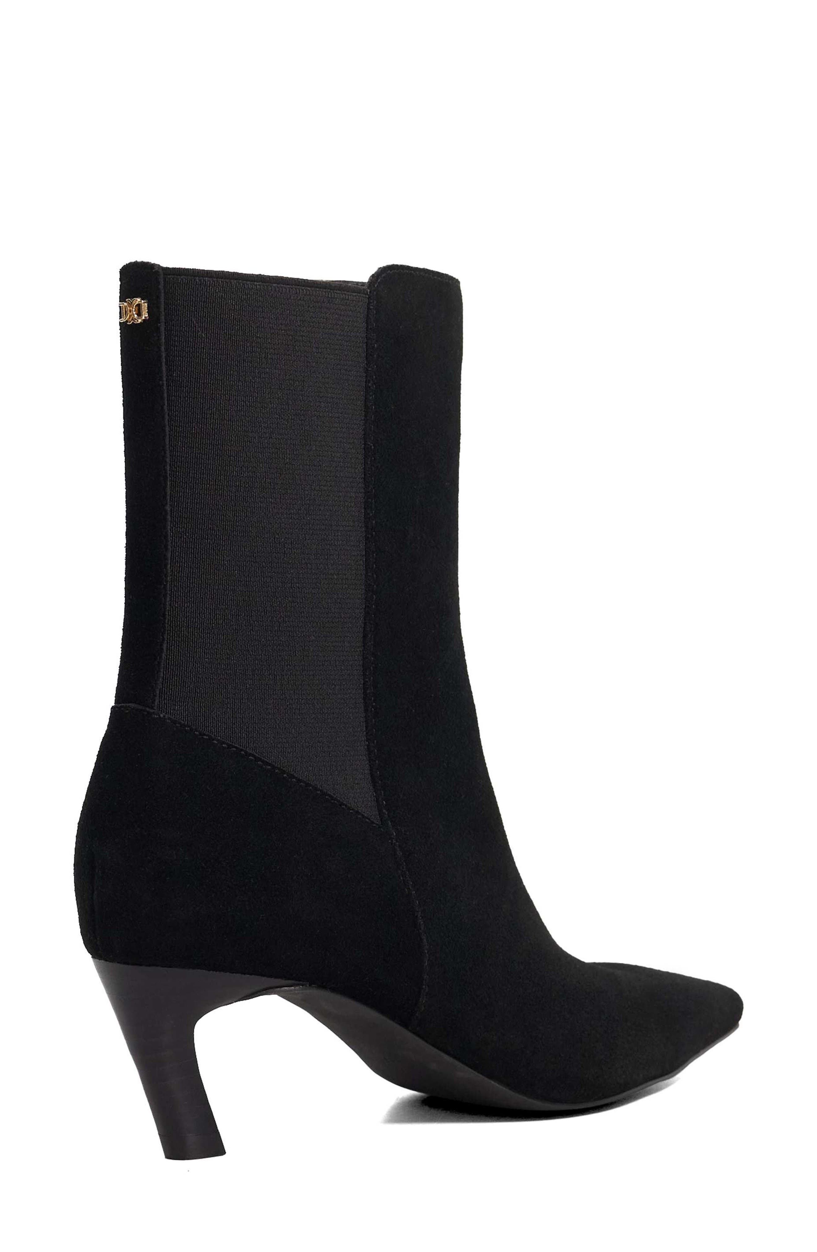 Dune London Orlai Pointed Toe Bootie, Alternate, color, Black