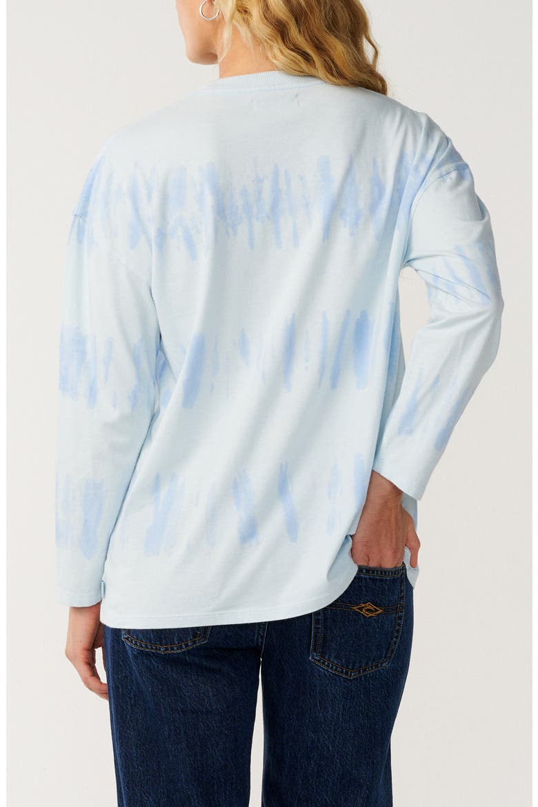 Tie Dyed Long Sleeve Graphic T-shirt, Alternate, color, SKY BLUE
