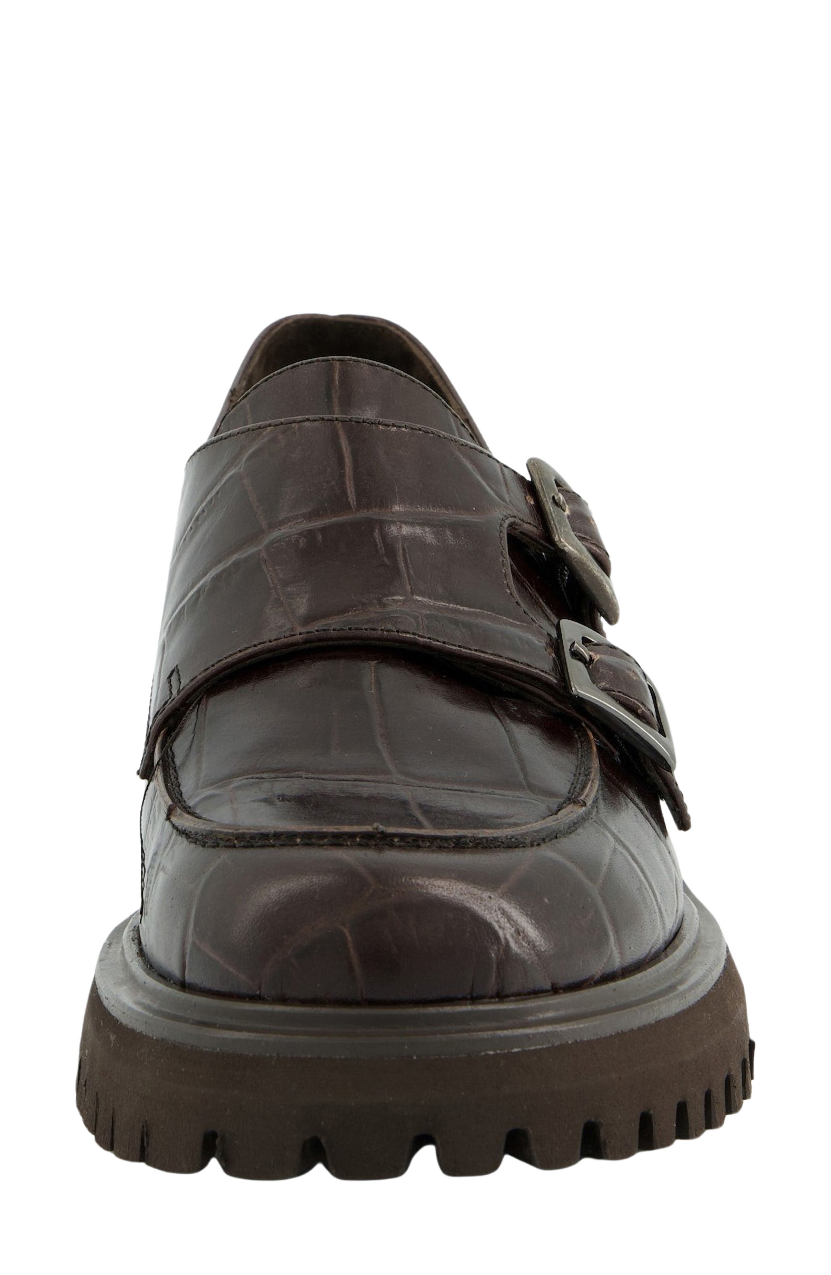 Flemming Lug Leather Loafer, Alternate, color, MORO CROCO