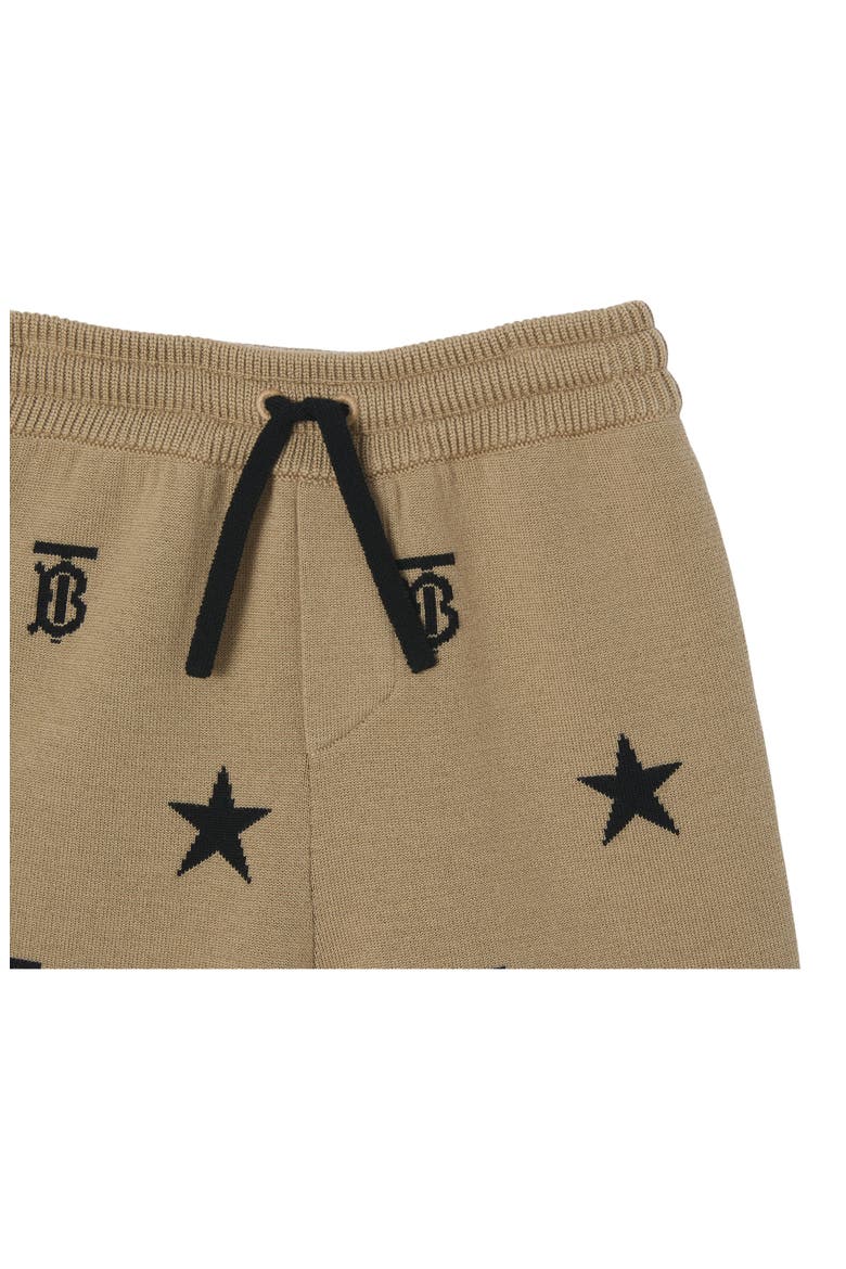 Kids' Star & TB Monogram Jacquard Wool Blend Shorts, Alternate, color, ARCHIVE BEIGE