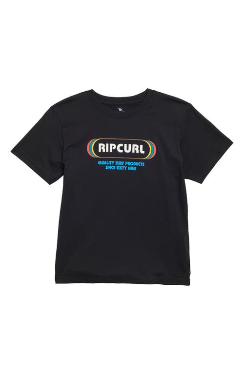 Rip Curl Kids' Yo Mumma Graphic T-shirt In Black