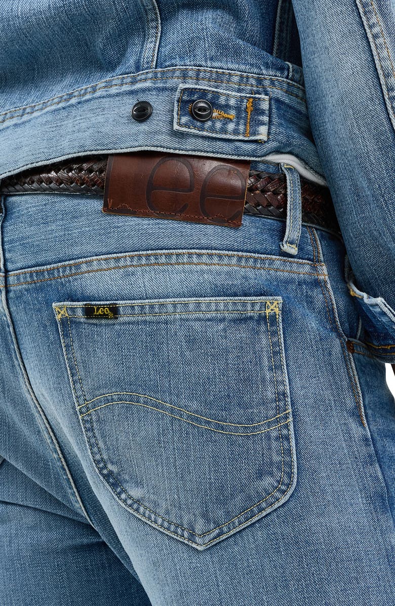 Lee Rider Stretch Slim Straight Leg Jeans, Alternate, color, Washed Oliver