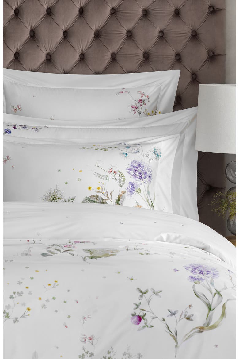 Fleur pillowcase, Alternate, color, White