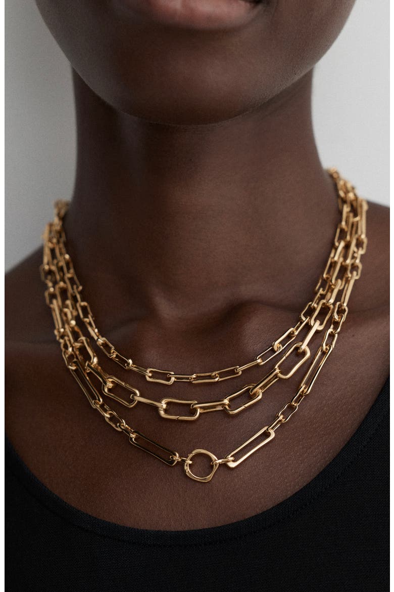 Alta 18k Gold Vermeil Charm Necklace, Alternate, color, 18K GOLD VERMEIL