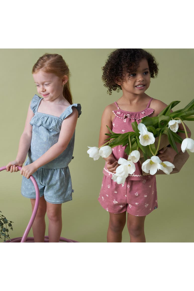 2-Piece Baby Girls Medium Rose Bouquet Ruffle Top and Shorts Set, Alternate, color, Rose Bouquet