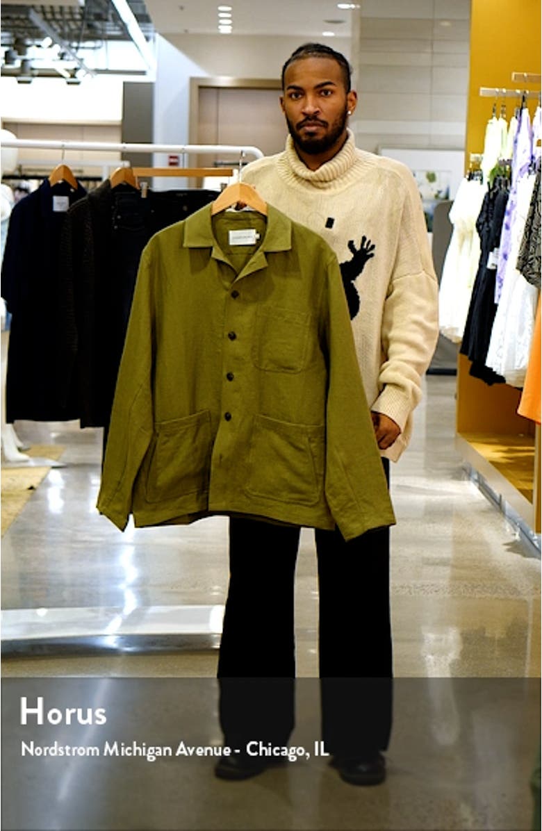 Grange Regular Fit Linen Shacket, sales video thumbnail