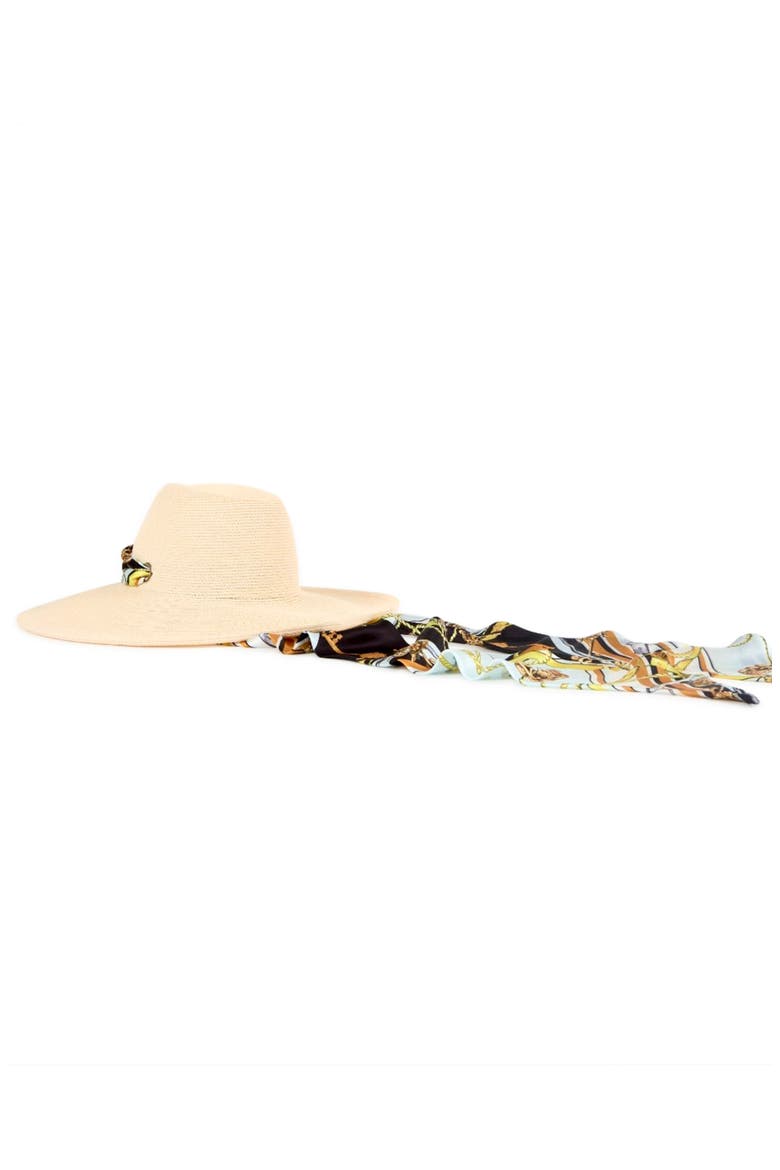 Cassidy UPF 30+ Packable Straw Fedora, Alternate, color, IVORY